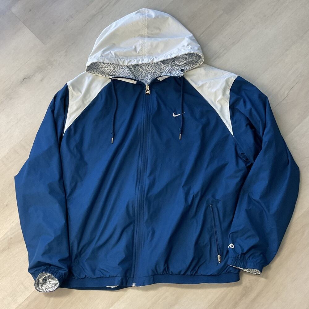 Nike The Athletic Department Reversible Windbreaker Blue White Mens XL